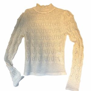 See By Chloe Cream Lace Knit Top